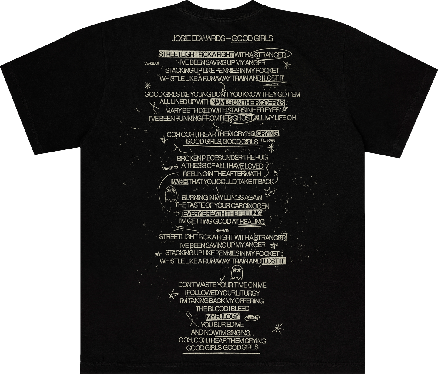 Good Girls Ghost Tee – Heavyweight Black